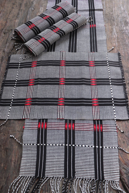 Handwoven Table Runner and Mat set (6 Mat & 1 runner)
