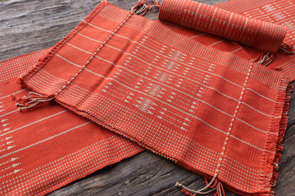 Handwoven Table Runner & Mat set (6 Mat & 1 Runner)
